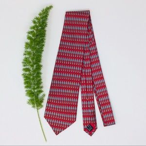 Gucci “Spear Head” Pattern Red 100% Silk Men’s Tie